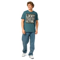 Image 6 of Lucky/Lethal Unisex organic ribbed neck t-shirt