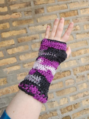 ace pride wave stitch arm warmers