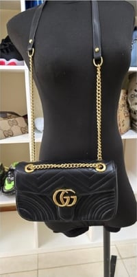 Image 1 of Gorgeous Black Crossbody Gold Hardware