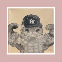 Image 2 of Gym cat ~ art print