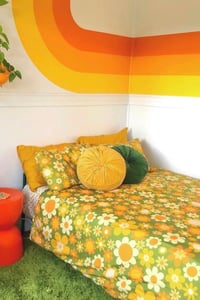 Image 4 of Quilt Cover In Sunny Side Up Green