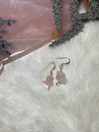 Image 2 of Rose quartz 3 earring 