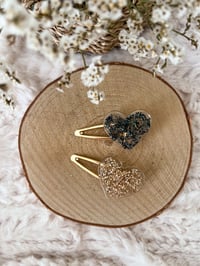Image 1 of Barrette résine cœur 