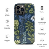 Image 23 of Art Nouveau Inspired Blue Boho Floral Tough Case for iPhone®