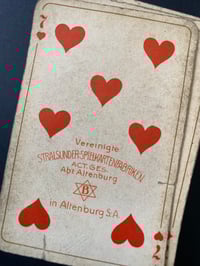 Image 5 of Ancien jeu de 52 cartes, allemand. Art Nouveau, Tamponné sur l’as de coeur, (1871-1918)