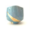 Duck Egg Blue & Gold Tea Bowl 