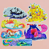 Image 1 of p0kem0n singles; 4 in (+) stickers 