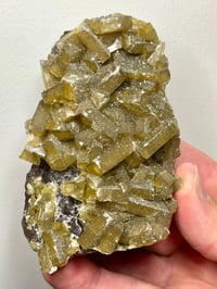 Image 8 of Yellow Barite On Purple Fluorite Specimen | Jiangxi China #2731