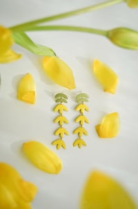 Image 1 of Tulipanes gama verdeamarillo pastel