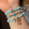Blue evil eye bracelets