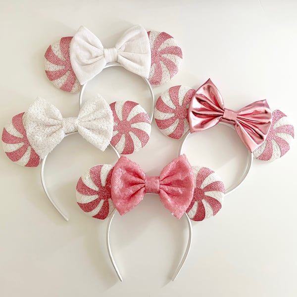 Image of Pink Peppermint Swirl Mouse Ears 