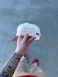 Image 4 of  TAN BRIM TRI TONE BUFFALO BISONS CUSTOM FITTED CAP