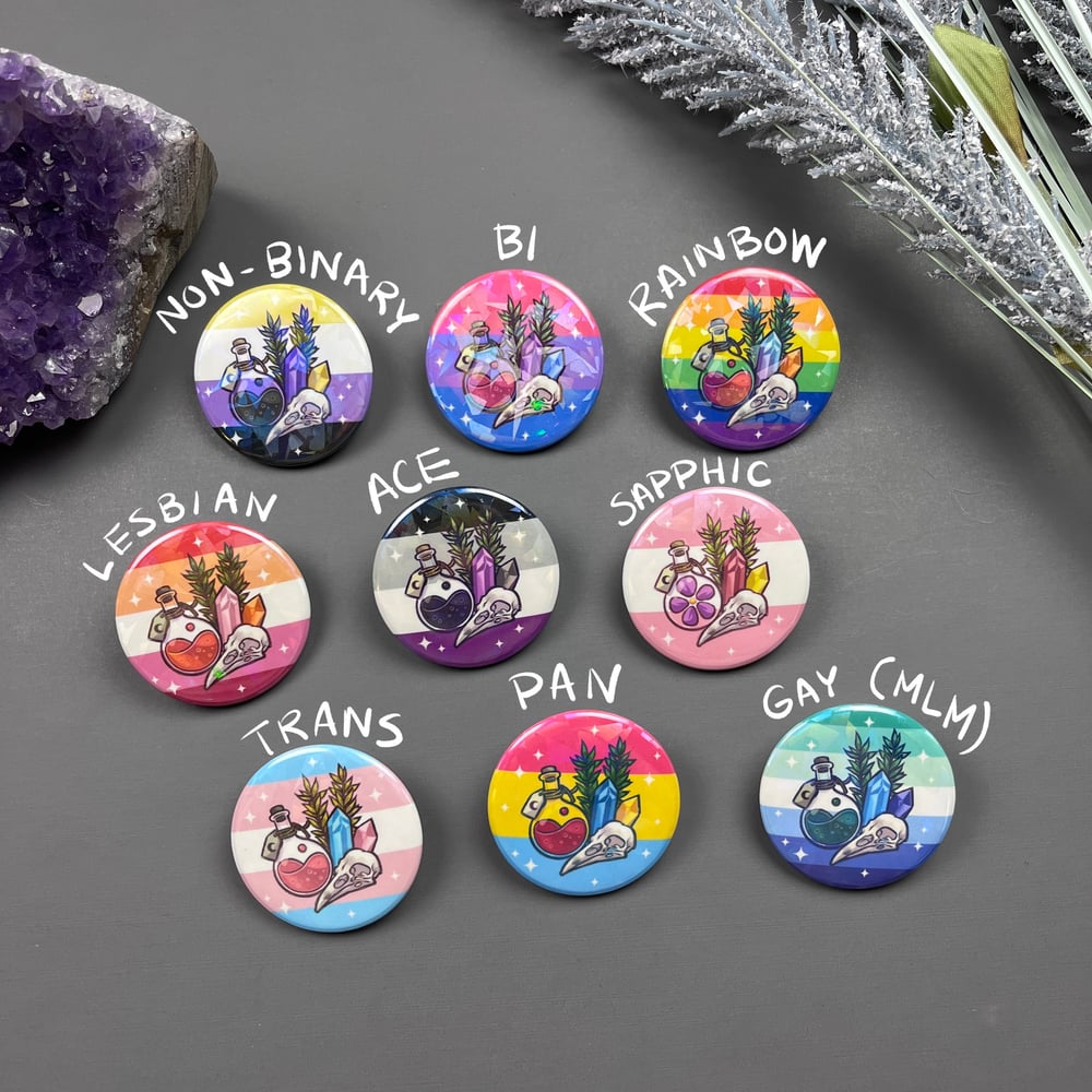 Witchy Pride Flag Button