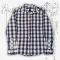 Image 1 of (M) Route 66 blue-ish & white button up