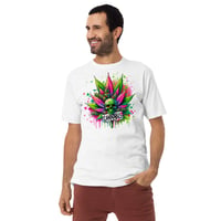 Image 2 of Cannabis skull Men’s premium heavyweight tee