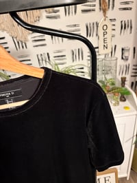 Image 2 of Forever 21 velour black tee