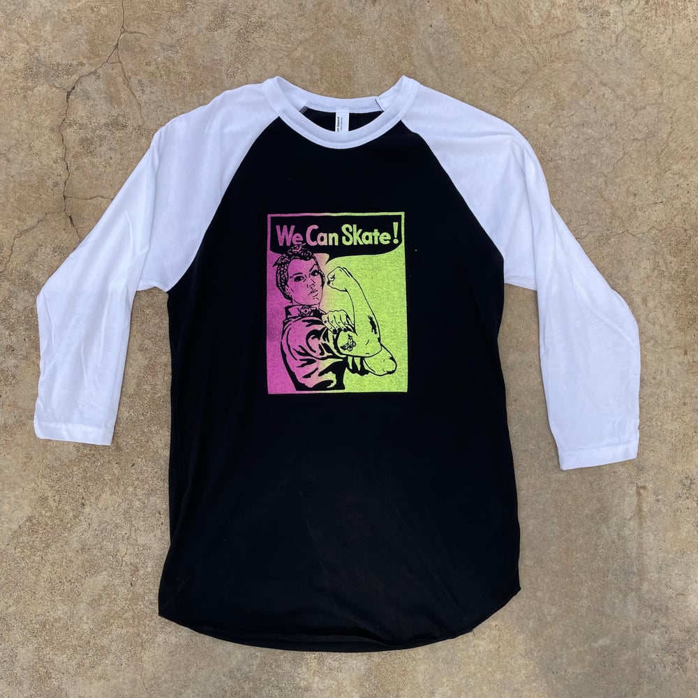 Image of Rosie Revamped Baseball Tee - PINK/GREEN