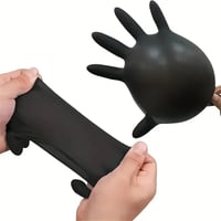 Image 5 of Black Nitrile Disposable Gloves