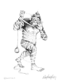 Bigfoot Caught on Tape - A4 print (Hand-signed) 