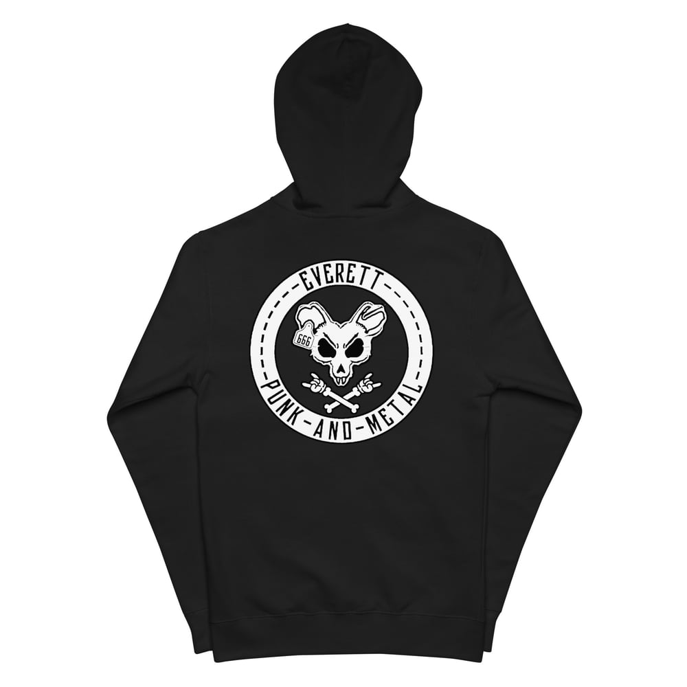 Unisex fleece zip up hoodie