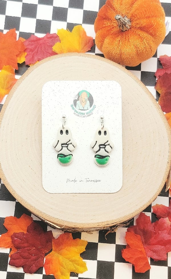 Image of Potion Bottle Ghost Dangles