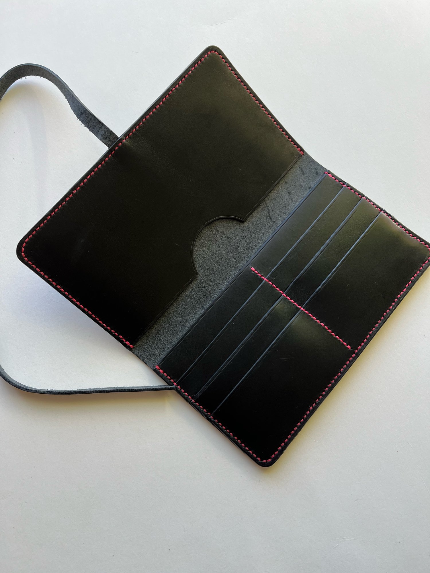 Image of Black Vachetta Wrap Clutch Wallet 