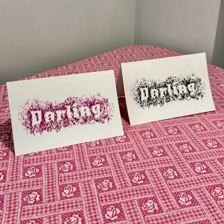 Image of "Darling" Headstone Rubbing Valentine