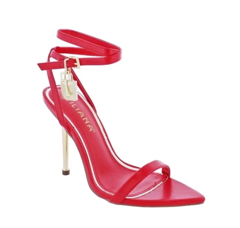 Image of Red Lock Me Down Heels