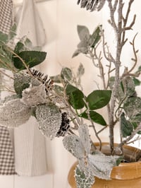 Image 2 of Frosted Foliage & Pinecone Branches (set of 3 )