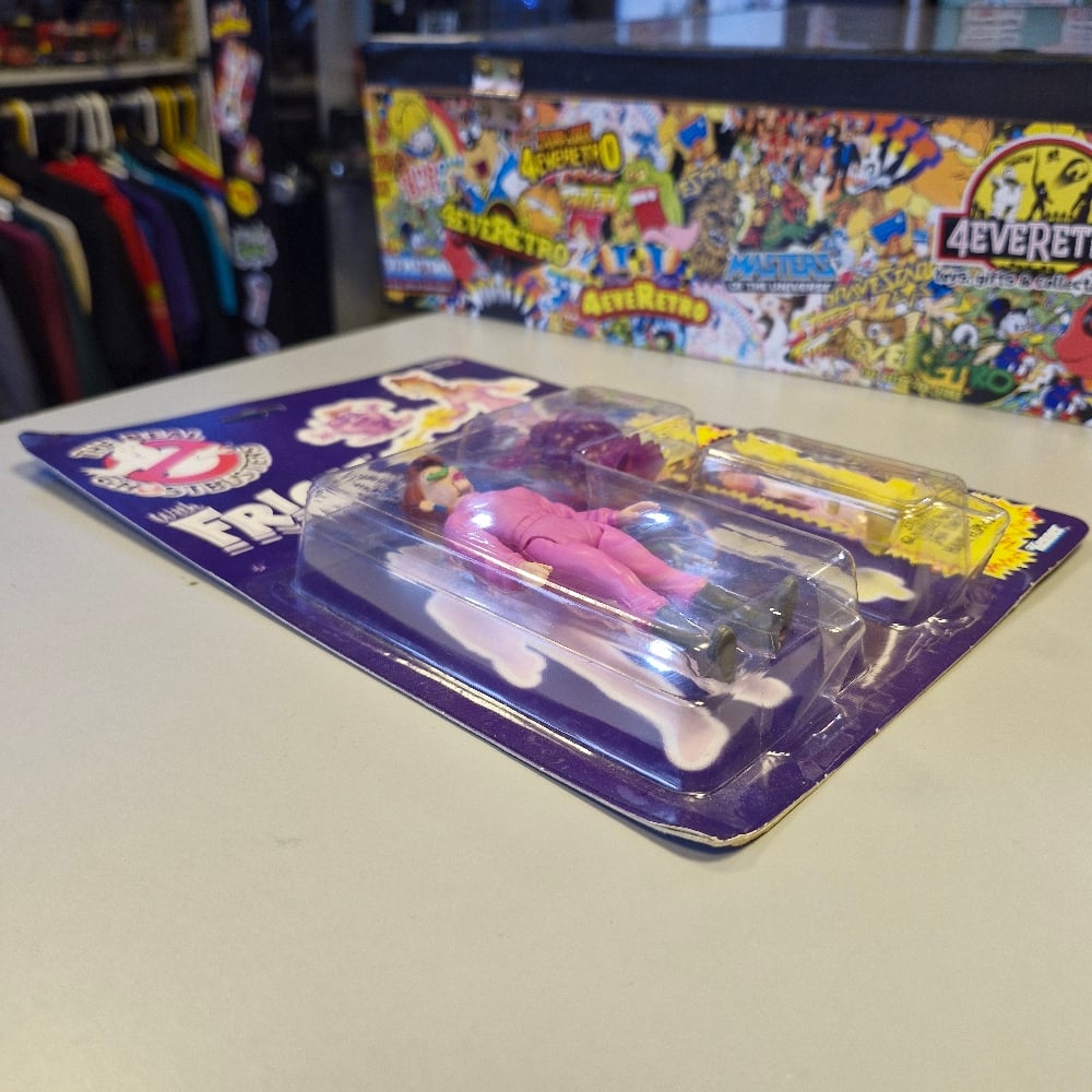 Image of Kenner The Real Ghostbusters Fright Features Janine Melnitz & Tickler Ghost Figure (Carded)