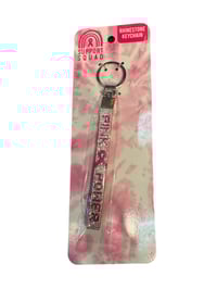 Image 3 of Breast Cancer Rhinestone Keychain