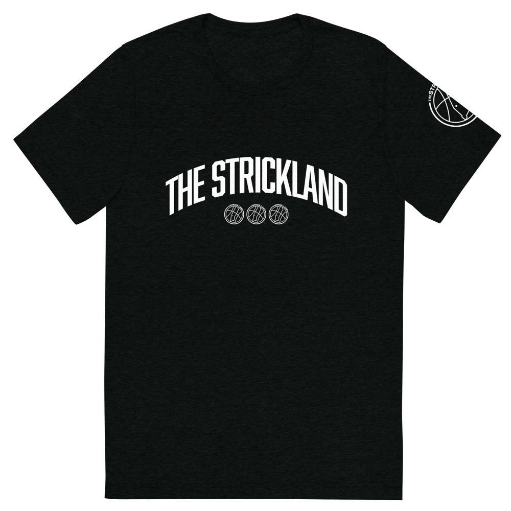 Strickland U (White Text) Tri-Blend Short-Sleeve T-Shirt