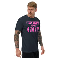 Image 9 of Soldier For God PINK Fitted Short Sleeve T-shirt