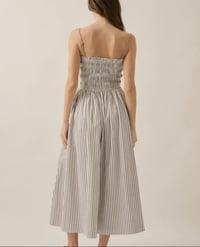 Image 1 of striped smocked dress