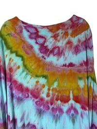 Image 8 of *IRREGULAR* 2X PLUS Long Woven Kimono in Bright Agate Ice Dye