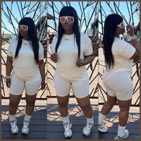 Creamsicle 2 piece lightweight short set