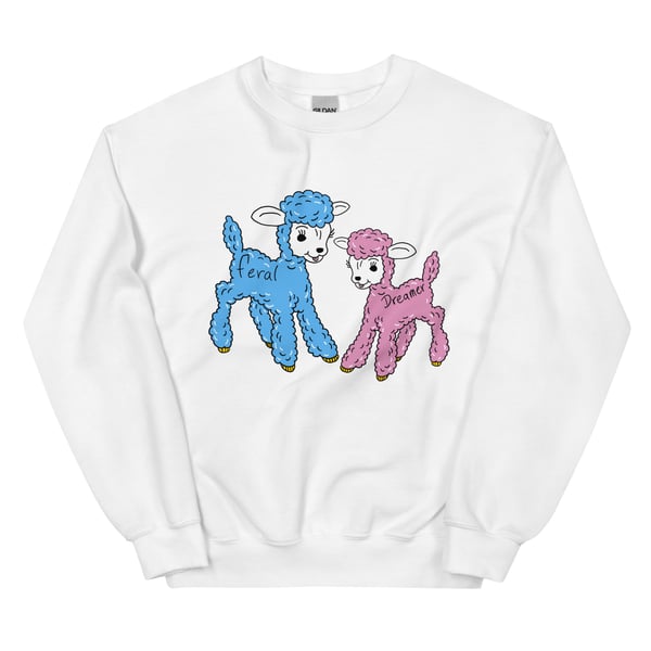 Image of FERAL DREAMERS-DUO WHITE /SWEATER