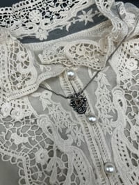 Image 4 of Magnifique collier en argent massif avec grenat, début 1900