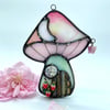 Midnight Strawberry Mushie Suncatcher