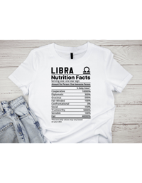 Image 5 of Zodiac Nutrition Facts Shirts
