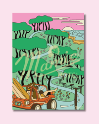 Image 2 of Carte postale • La route de la plage •