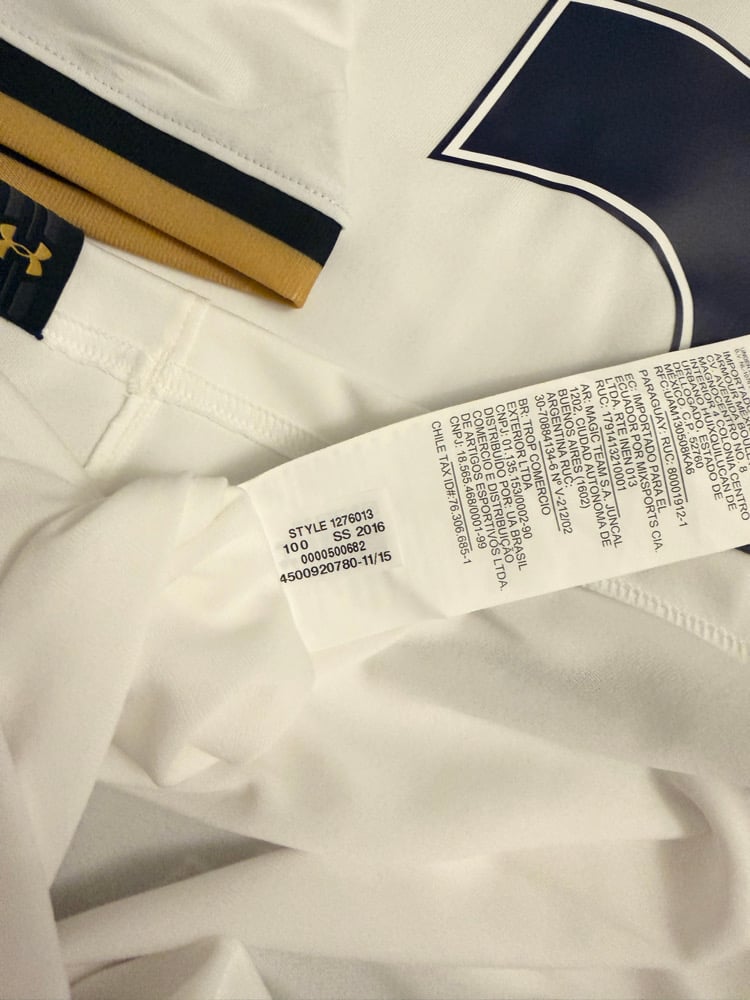 Image of PRE ORDER: NEW Tottenham Hotspur “WALKER 2” 2016/17 Home Shirt + PL patches (L)