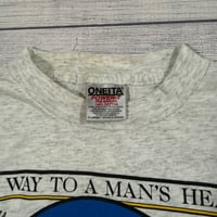 Image 3 of Vintage Way To a Man's Heart Is Through His Fly Tee - XL