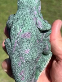 Image 6 of Lizard - Ruby Zoisite Carving #2922
