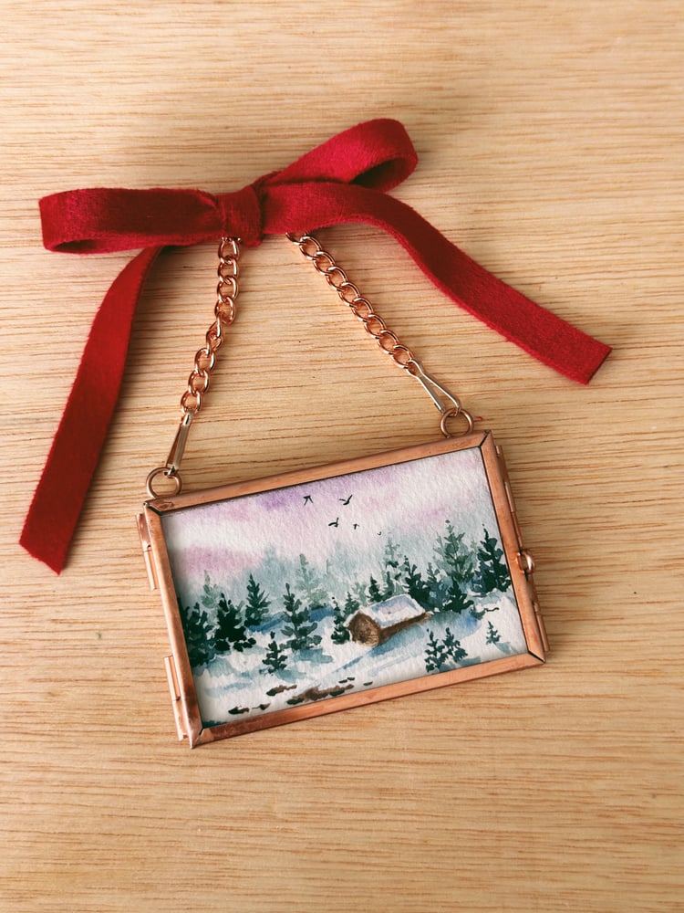 Image of Cabin In The Woods - Heirloom Watercolor Ornament