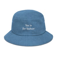 Yes is for Yeshua Blue Denim bucket hat