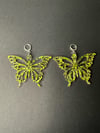 Green Sparkle Butterfly Earrings