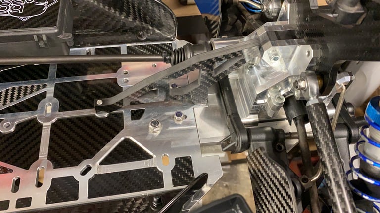 BoneHead RC Upgraded carbon Losi 5ive t 2.0 Rear Chassis Brace Image 2