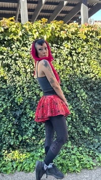 Image 4 of Red Spider Web Flare Skirt 