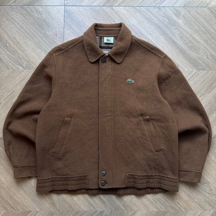 Image of Lacoste Wool Harrington Jacket, Size Large